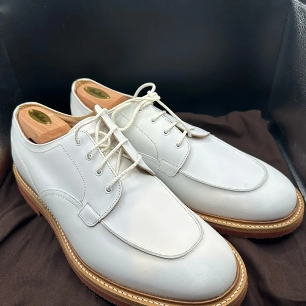 Church's Custom Grade White Leather Men's Oxfords